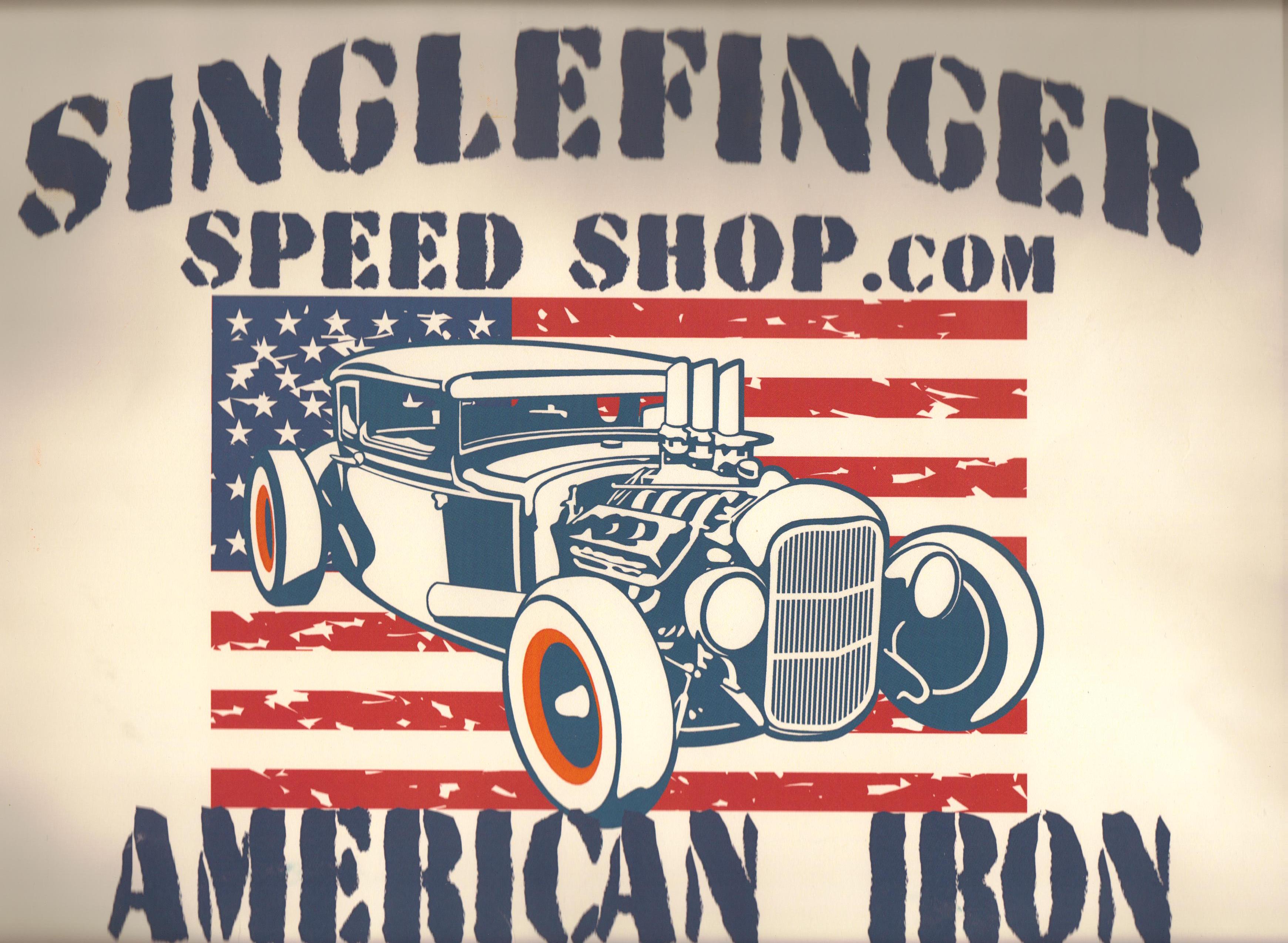 Sticks Like Sh*t Glue & Singlefinger American Iron Tshirt